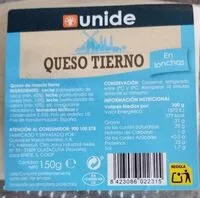 Mängden socker i Queso tierno en lonchas