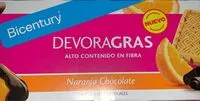 Mängden socker i Galletas devoragras de naranja con pepitas de chocolate
