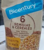 Mängden socker i 6 semillas y cereales. Tortita de maiz