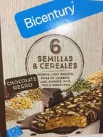 Mängden socker i Bicentury barritas 6 semillas & cereales chocolate negro