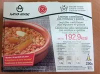 Mängden socker i Naturhouse lentilles castillanes aux legumes et quinoa
