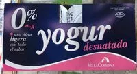 Mängden socker i Yogur desnatado