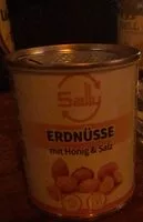 Mängden socker i Erdnüsse mit Honig und Salz