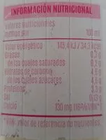 Mängden socker i Leche fresca desnatada pasteurizada