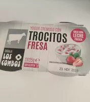Mängden socker i Yogur cremoso con trocitos Fresa