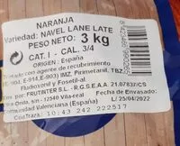 Mängden socker i Naranja de mesa W.Navel