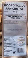 Mängden socker i Bocaditos de pan cristal