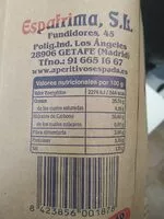 Mängden socker i Patatas fritas artesanas