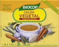 Mängden socker i Caldo de verduras ecológico y sin gluten