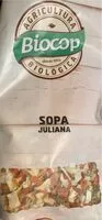Mängden socker i Sopa Juliana