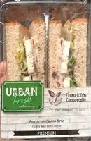 Mängden socker i Sandwich de pavo con queso brie