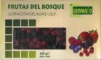 Mängden socker i Frutas del bosque ultracongeladas