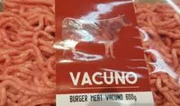 Mängden socker i Burger Meat vacuno