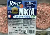 Mängden socker i Hamburguesa Roler mixta con ajo y perejil