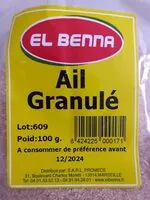 Mängden socker i Ail granulé