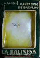 Mängden socker i Carpaccio de bacalao sin gluten