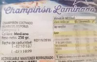 Mängden socker i Champignons de Paris émincés