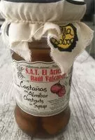 Mängden socker i Castañas en almíbar