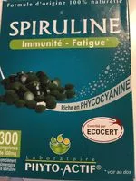 Mängden socker i PhytoActif Spiruline Ecocert Immunité Fatigue 500MG