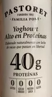 Mängden socker i Yoghourt alto en proteínas