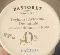 Mängden socker i Yoghourt artesanal desnatado Natural