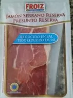 Mängden socker i Jamón serrano reserva reducido en sal Froiz