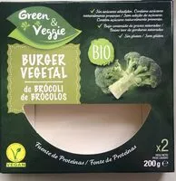 Mängden socker i Burguer vegetal brócoli