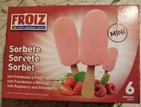 Mängden socker i Sorbete con frambuesa y fresa