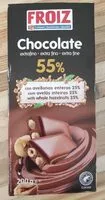 Mängden socker i Chocolate extrafino 55% con avellanas enteras 25%