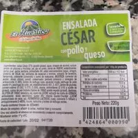 Mängden socker i Ensalada cesar con pollo y queso