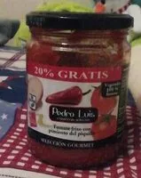 Mängden socker i Tomate frito con pimiento del piquillo