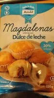 Mängden socker i Magdalenas rellenas con dulce de leche