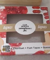 Mängden socker i Tapas salchichón de Vic Can Duran