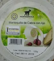 Mängden socker i Mantequilla de cabra con ajo