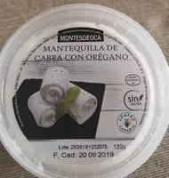Mängden socker i Mantequilla de cabra con orégano