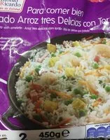 Mängden socker i Salteado arroz tres delicias con tortilla