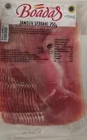 Mängden socker i Jambon Serrano 250g
