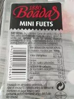 Mängden socker i Mini fuets