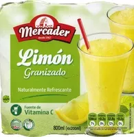 Mängden socker i Limón granizado sin gluten