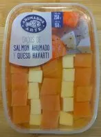 Mängden socker i Dados de salmón ahumado y queso havarti
