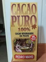 Mängden socker i Cacao puro 100% desgrasado