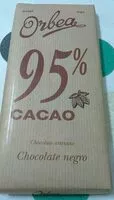 Mängden socker i Orbea 95% chocolate artesano