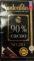 Mängden socker i Chocolate negro 90% cacao