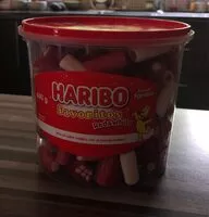 Mängden socker i haribo favoritos red and white