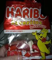 Mängden socker i Haribo favoritos red and white