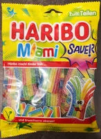 Mängden socker i Haribo Miami sauer