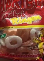Mängden socker i Haribo aardei ringen