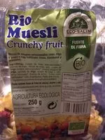 Mängden socker i Bio muesli crunchy fruit