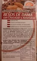 Mängden socker i Galletas Integrales Besos de Dama con chocolate y almendras