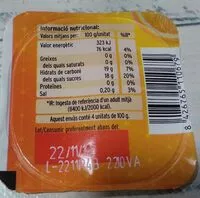 Mängden socker i Gelatina naranja